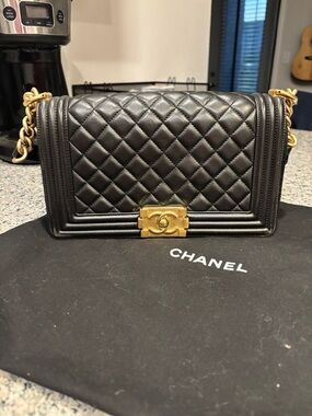 CHANEL Lambskin Boy Bag LIKE NEW